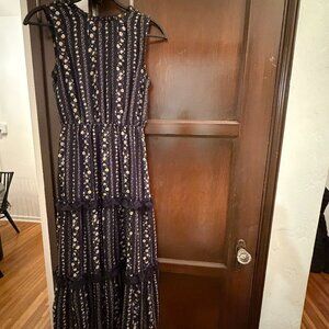 Moon River Long Floral Sleeveless Dress